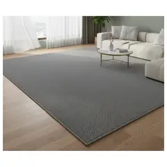 GENERICO - ALFOMBRA GRIS TEXTURIZADA 160X200 DE ALTA CALIDAD MODERNA ELAGANTE WM
