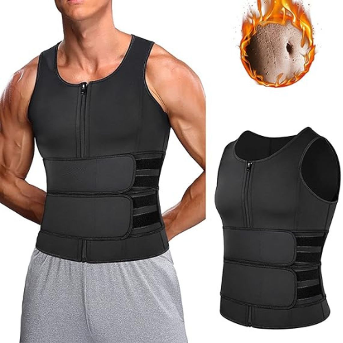 GENERICO - Faja Masculina Sauna de Neopreno