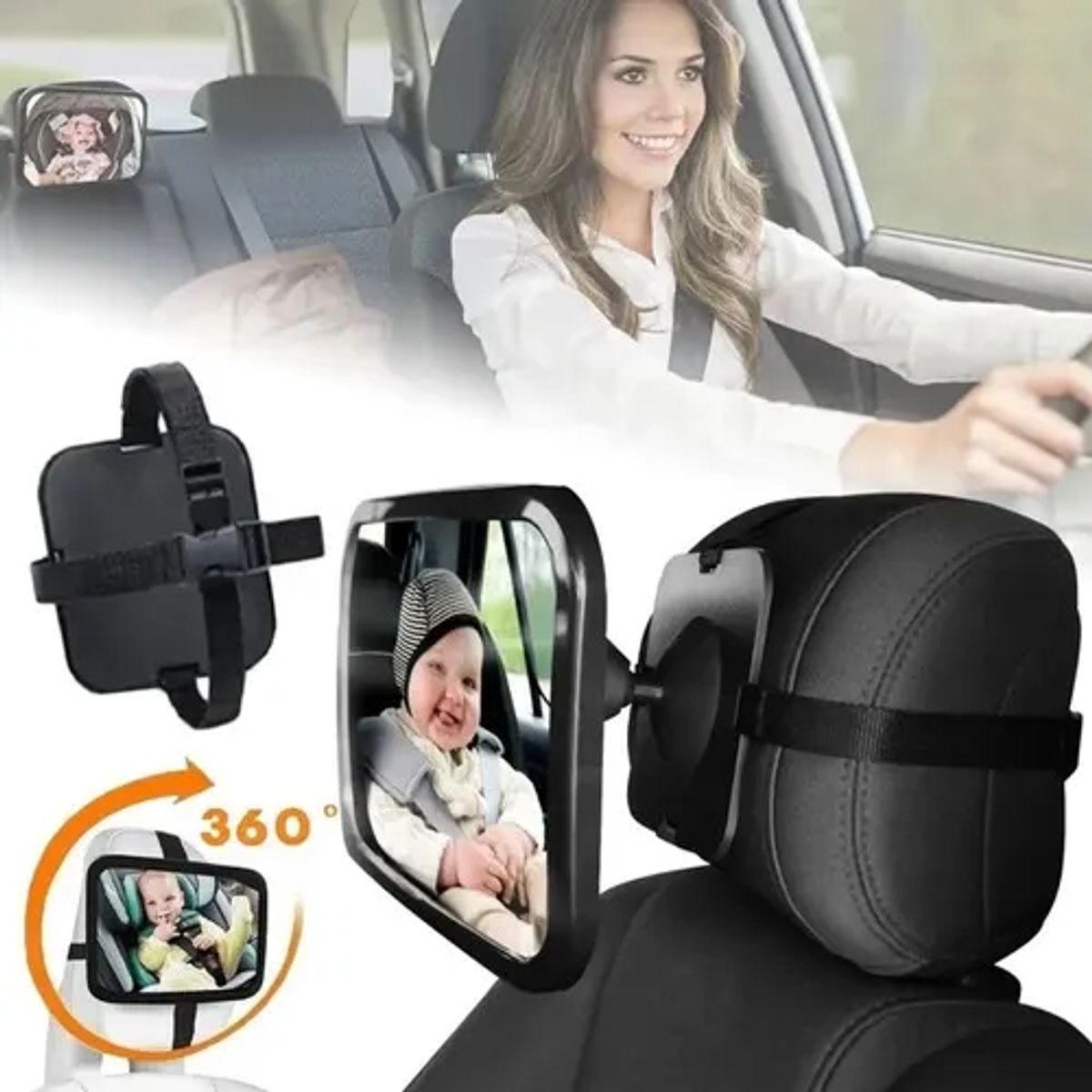 GENERICO - Espejo Retrovisor De Auto Para Seguridad De Niños