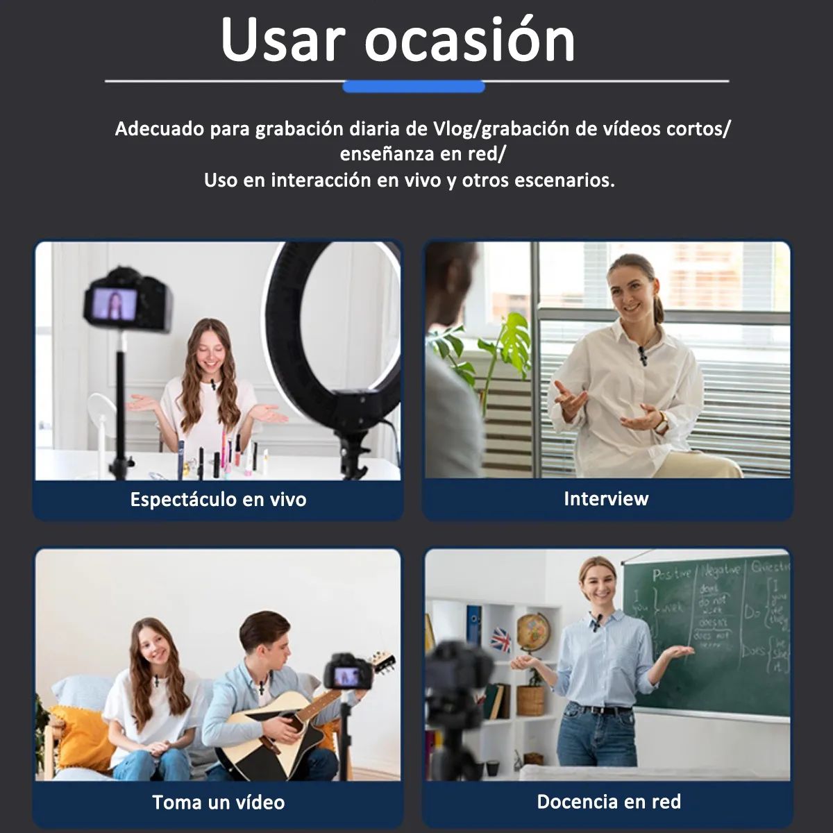 GENERICO - 2 micrófonos de solapa inalámbricos Lavalier para teléfonos USB-C