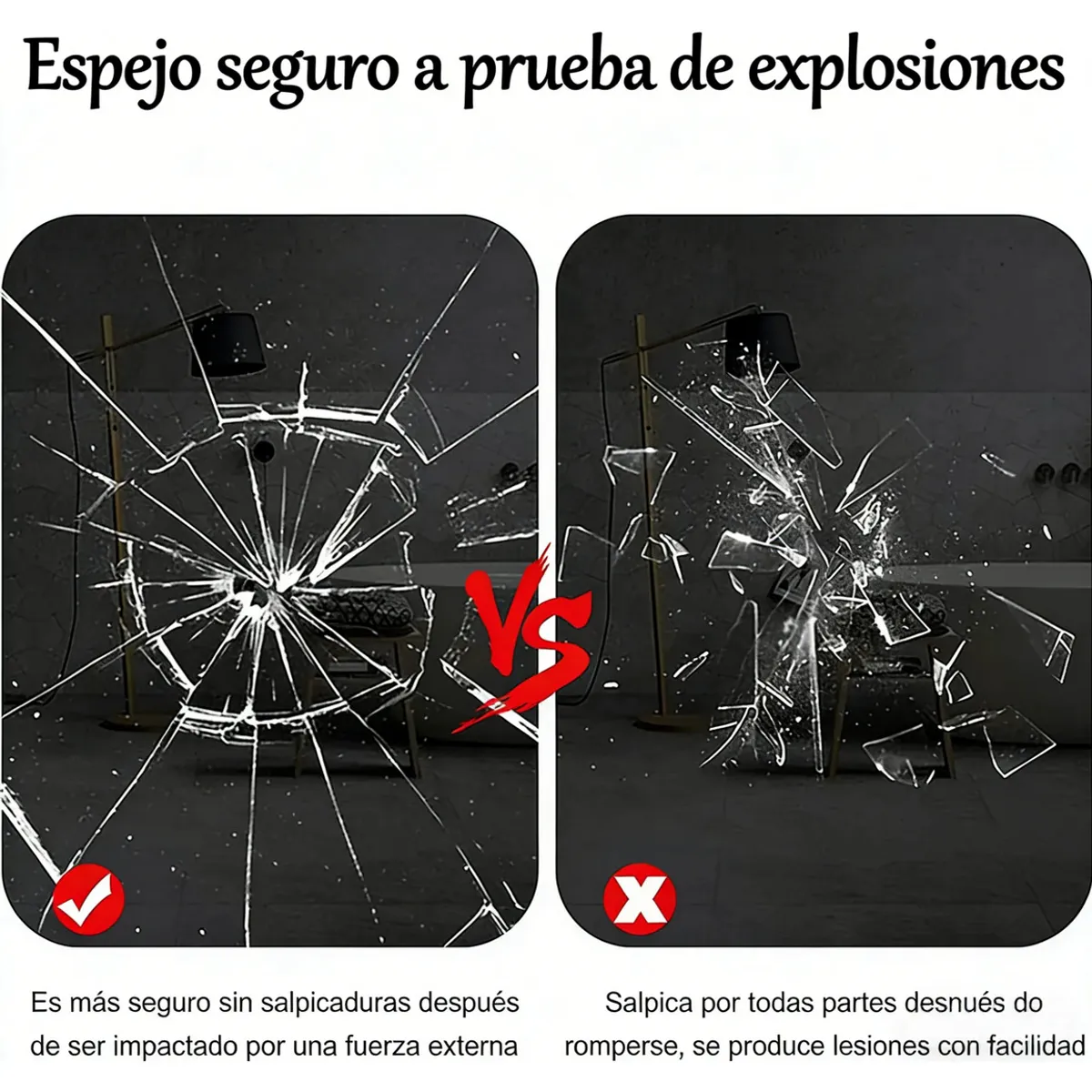 ANYHOGAR - Espejo Con Luz Led Touch Para Baños Anti-niebla 100x80 Cm