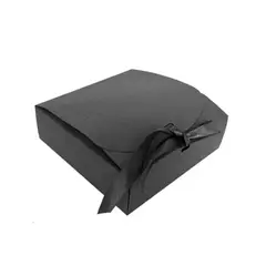 GENERICO - Caja De Regalo Liso Carton 16x16x5cm Negro