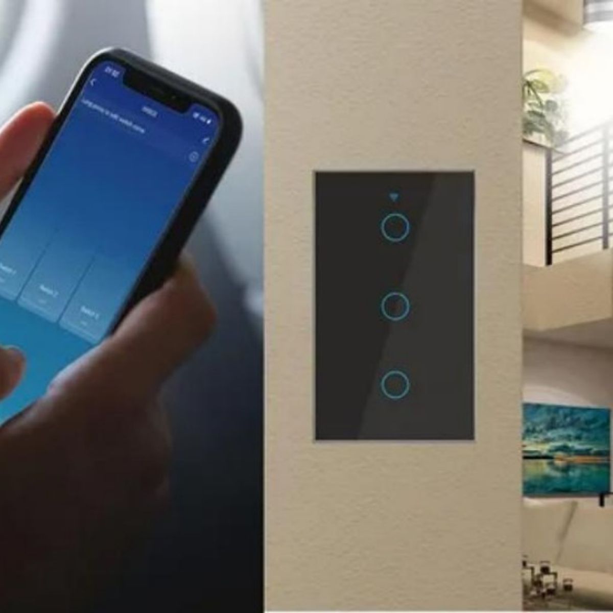 Apagador Inteligente Wifi Sin Cable Neutro 1,2 O 3 Canales, marca GENERICO - Foto 2
