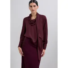 SCALPERS - Blusa Satén Drapeada