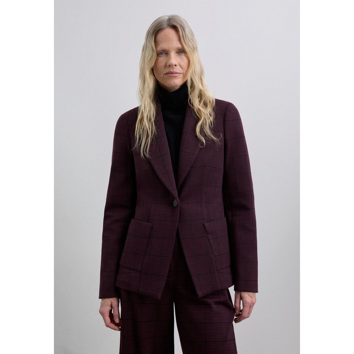 SCALPERS - Blazer Burdeos Cuadros