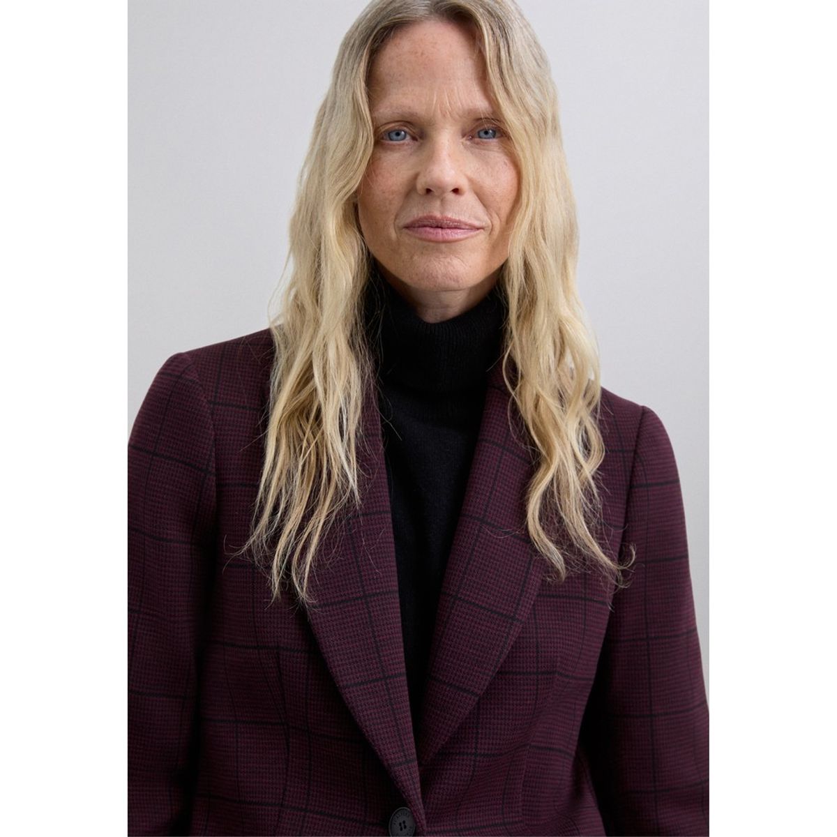 SCALPERS - Blazer Burdeos Cuadros