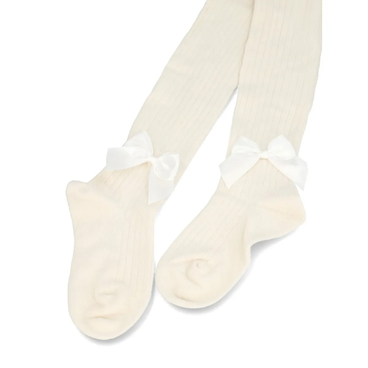 HUSH PUPPIES - Calcetín Algodón Niña Panty Bow Crema HUSH PUPPIES