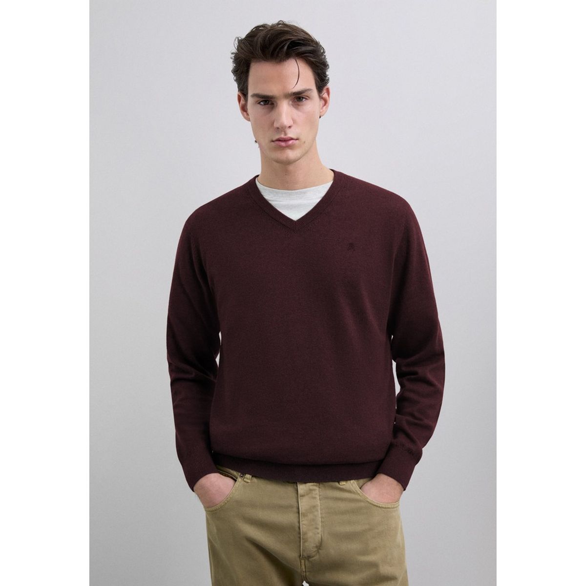 SCALPERS - Jersey Punto Cuello Pico Algodón