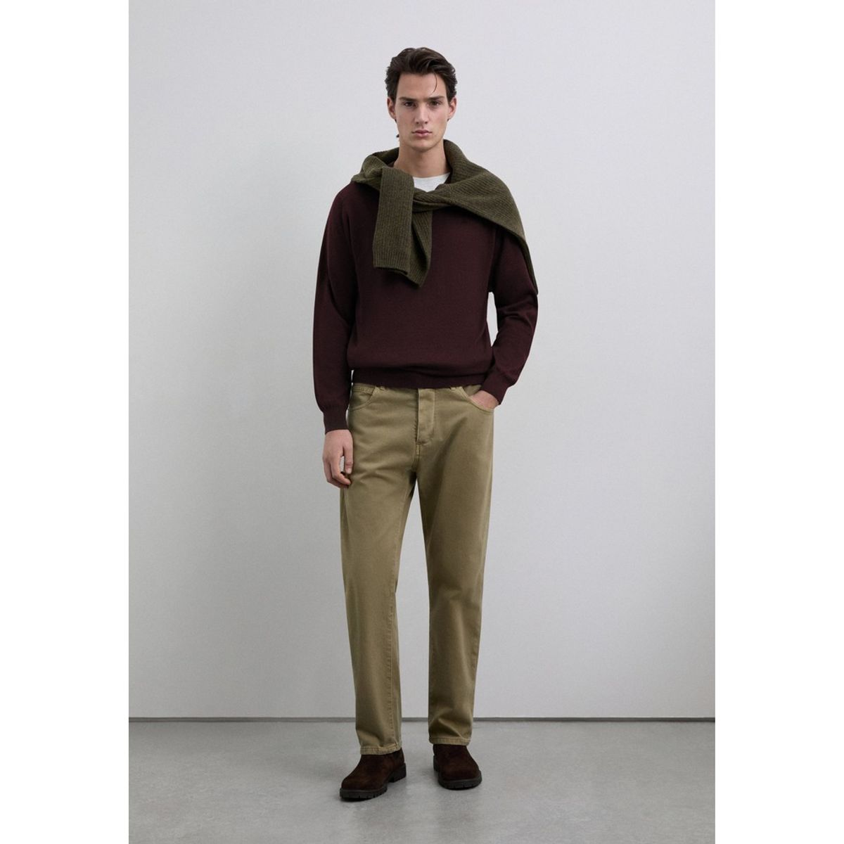 SCALPERS - Jersey Punto Cuello Pico Algodón