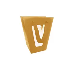 GENERICO - Bolsa De Regalo Color Amarillo Transparente 20x18x10cm