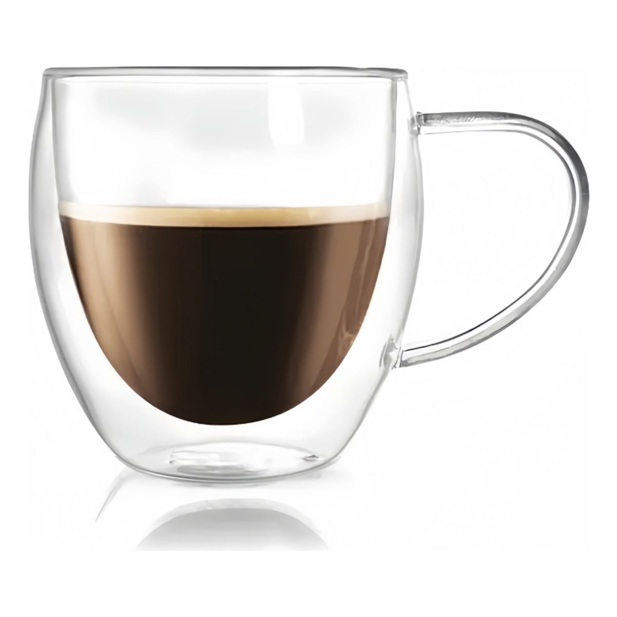 VIDA BUENAS - Tazas Café Vidrio Termico 250ml - Doble Taza Café La Manilla