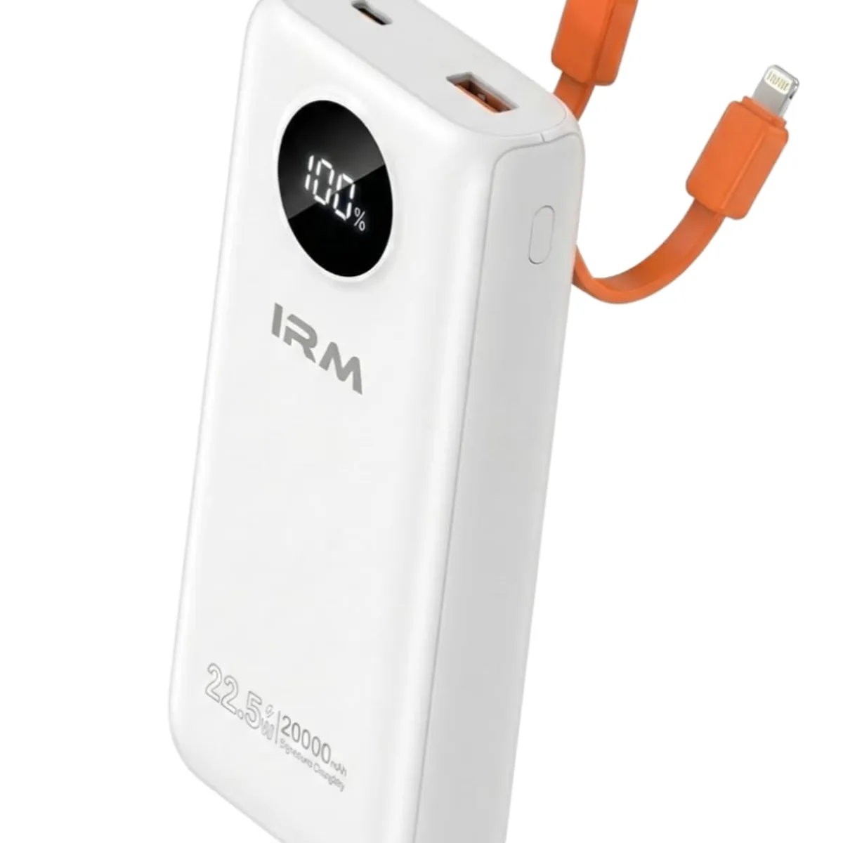 IRM - Power Bank 20000mAh 22.5W Carga Rápida Batería Portátil USB Para Celular y Tablets