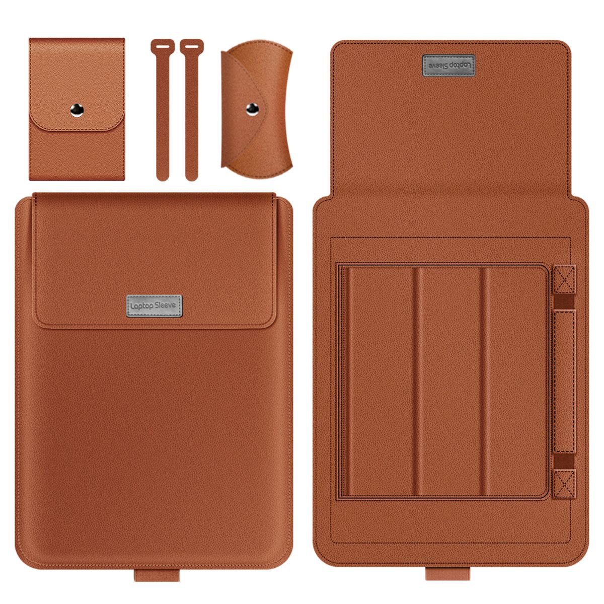ATURE - Funda De Soporte Para Notebook Universal De 15.4 / 15.6 / 16.1 Pulgadas Marrón