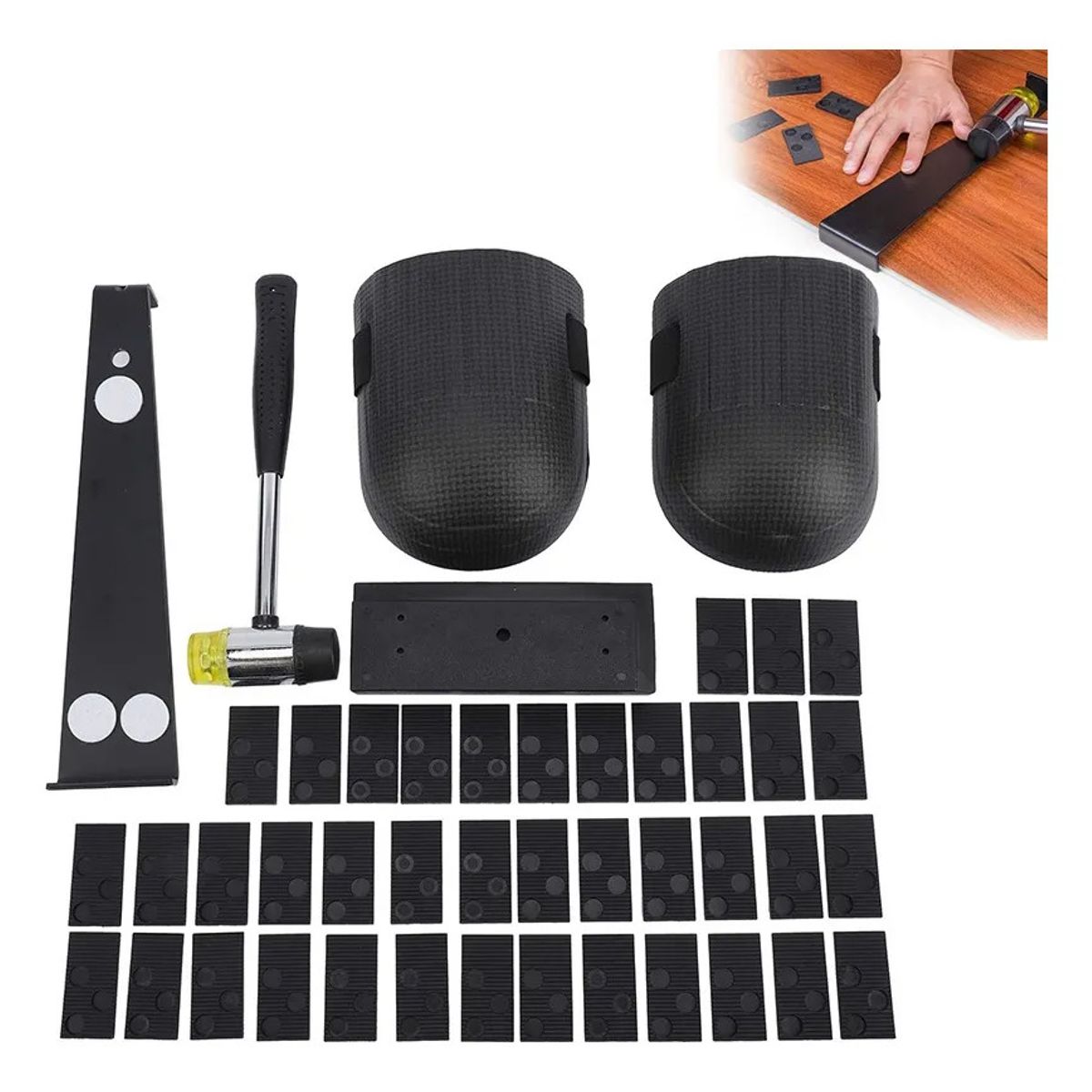 QUICK - Kit 45 Instalación Piso Flotante Profesional Martillo Goma