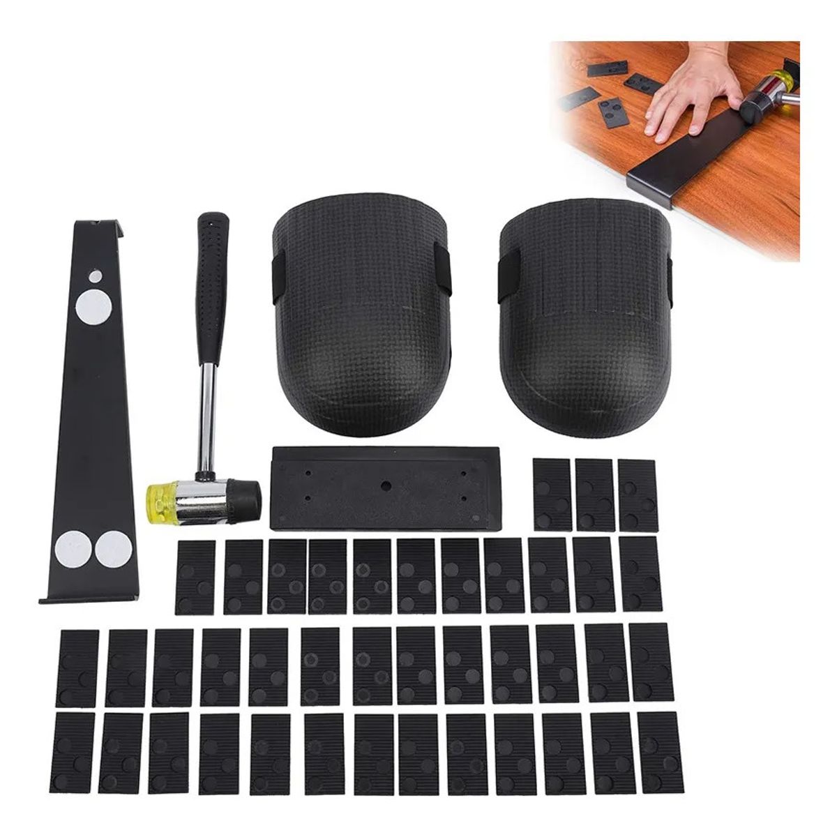 QUICK - Kit 45 Instalación Piso Flotante Profesional Martillo Goma
