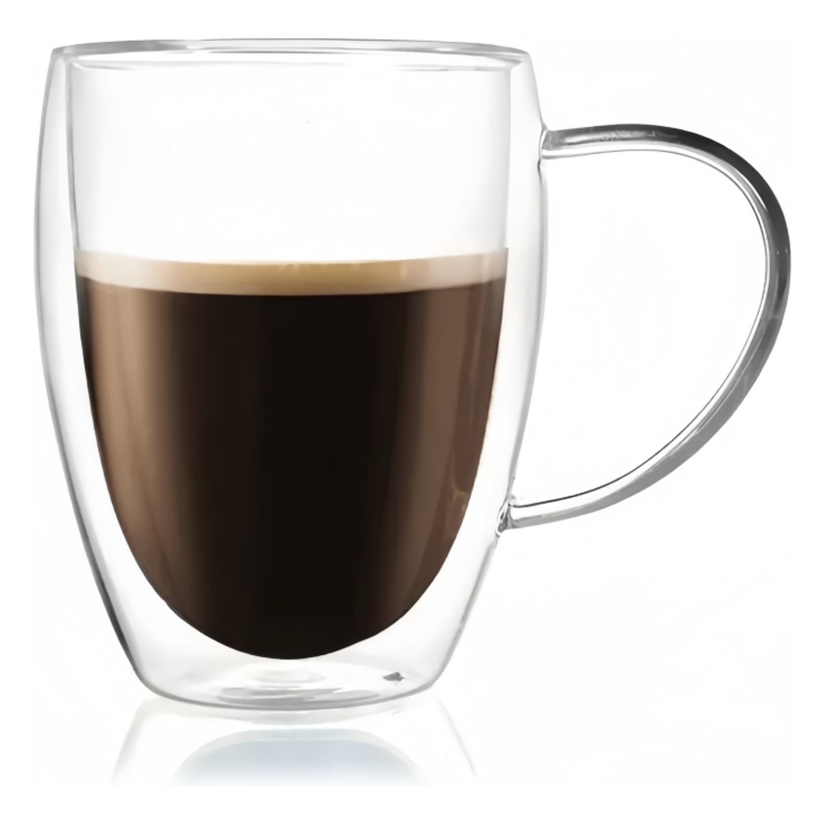 VIDA BUENAS - Tazas Café Vidrio Termico 350ml - Doble Taza Café La Manilla