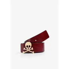 SCALPERS - Cinturón Piel Calavera