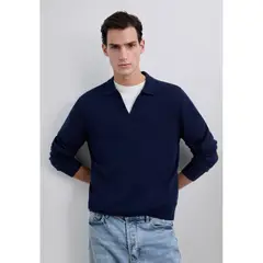 SCALPERS - Jersey Polo Cuello Pico Lana