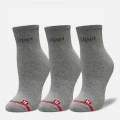 LIPPI - Calcetín Unisex Logo Pack Short Gris