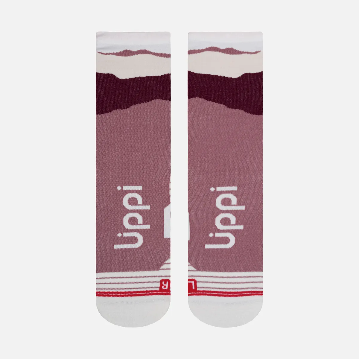 LIPPI - Calcetín Mujer Andes Run Socks Mid Rosa Oscuro Lippi