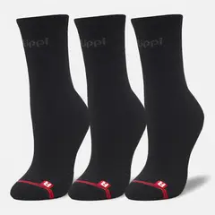 LIPPI - Calcetín Unisex Logo Pack Mid Negro