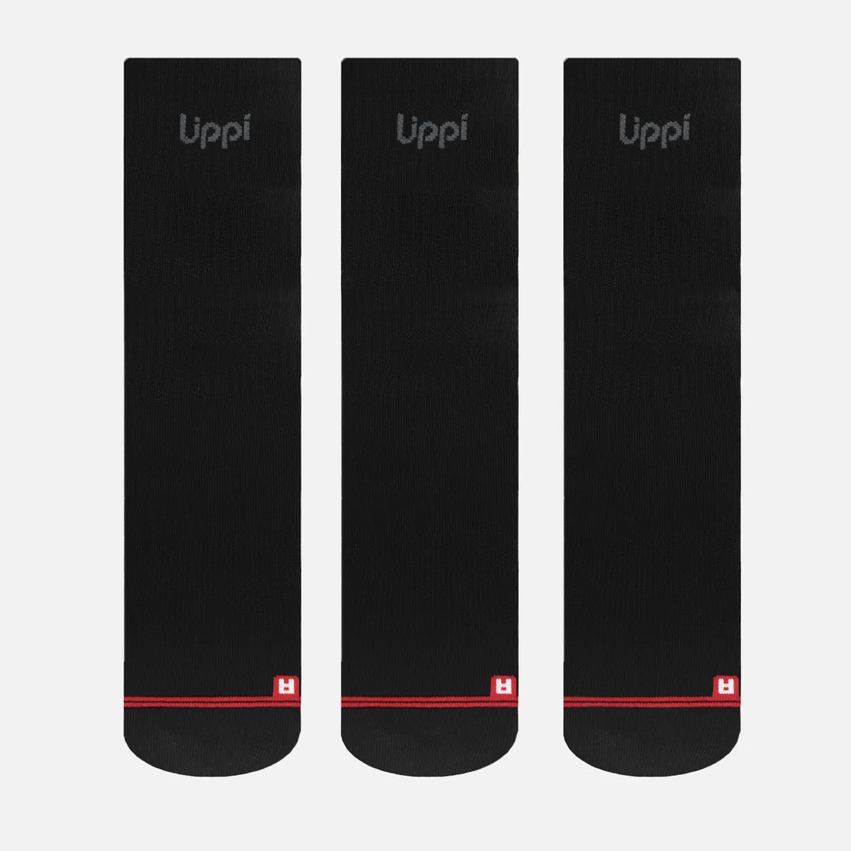 LIPPI - Calcetín Unisex Logo Lippi Pack Mid Negro Lippi