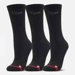 LIPPI - Calcetín Unisex Logo Pack Long Negro