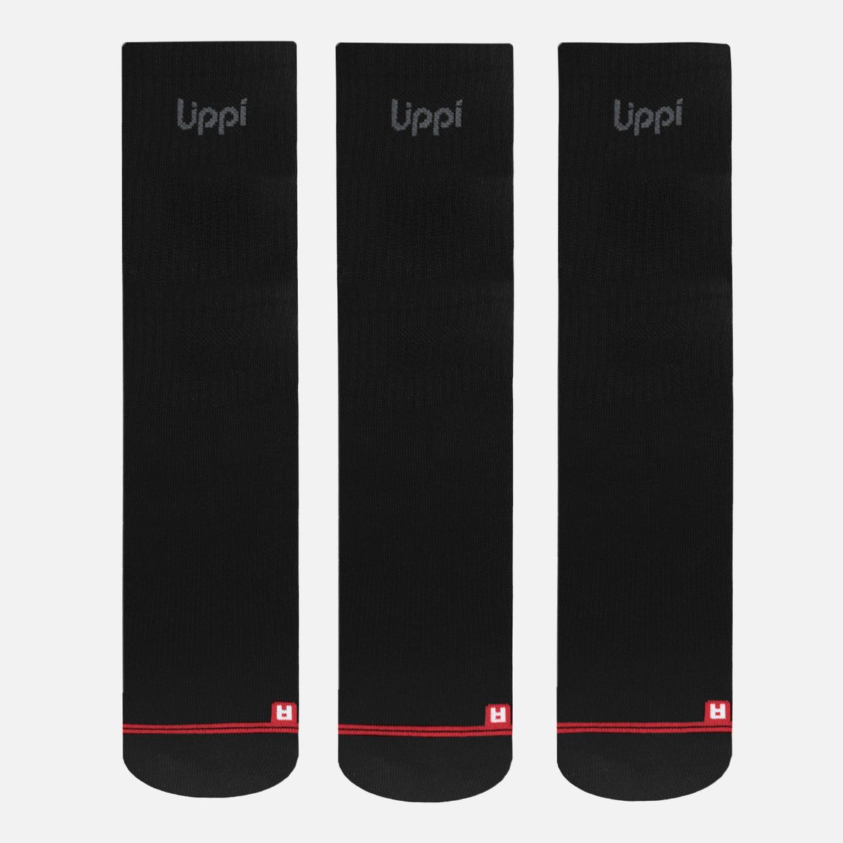 LIPPI - Calcetín Unisex Logo Lippi Pack Long Negro Lippi