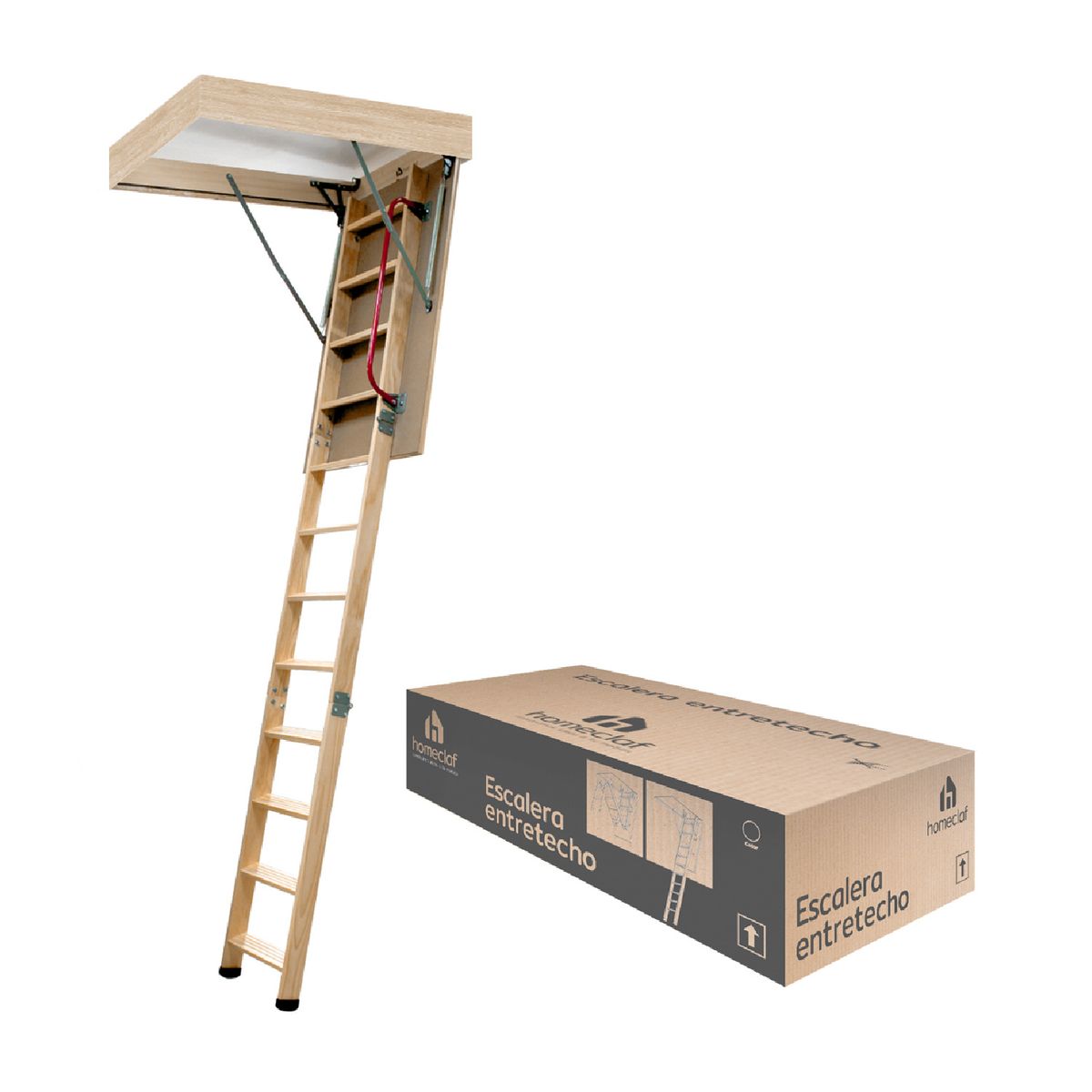 HOMECLAF - Escalera Ático Mansardas 70x120cm Tu Entretecho Bodega Homeclaf