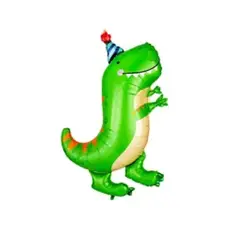 GENERICO - Globo metalizado de dinosaurio con sombrero