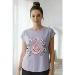 KOWHAI - Polera Pijama Mujer Estampado Snake