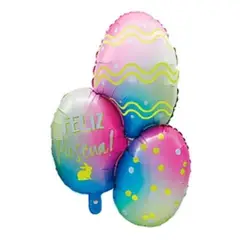 GENERICO - Globo metalico felices pascuas 56x73cm