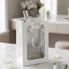 GENERICO - Bolsa De Regalo Ventana Plateado 25x18x13cm