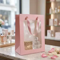 GENERICO - Bolsa De Regalo Ventana Rosa 25x18x13cm