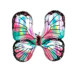 GENERICO - Globo metálico mariposa de colores 80x76cm