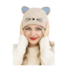 OMAS - Gorro Beanie Orejas de Gato - Estilo Grunge y Kawaii