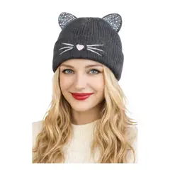 OMAS - Gorro Beanie Orejas de Gato - Estilo Grunge y Kawaii