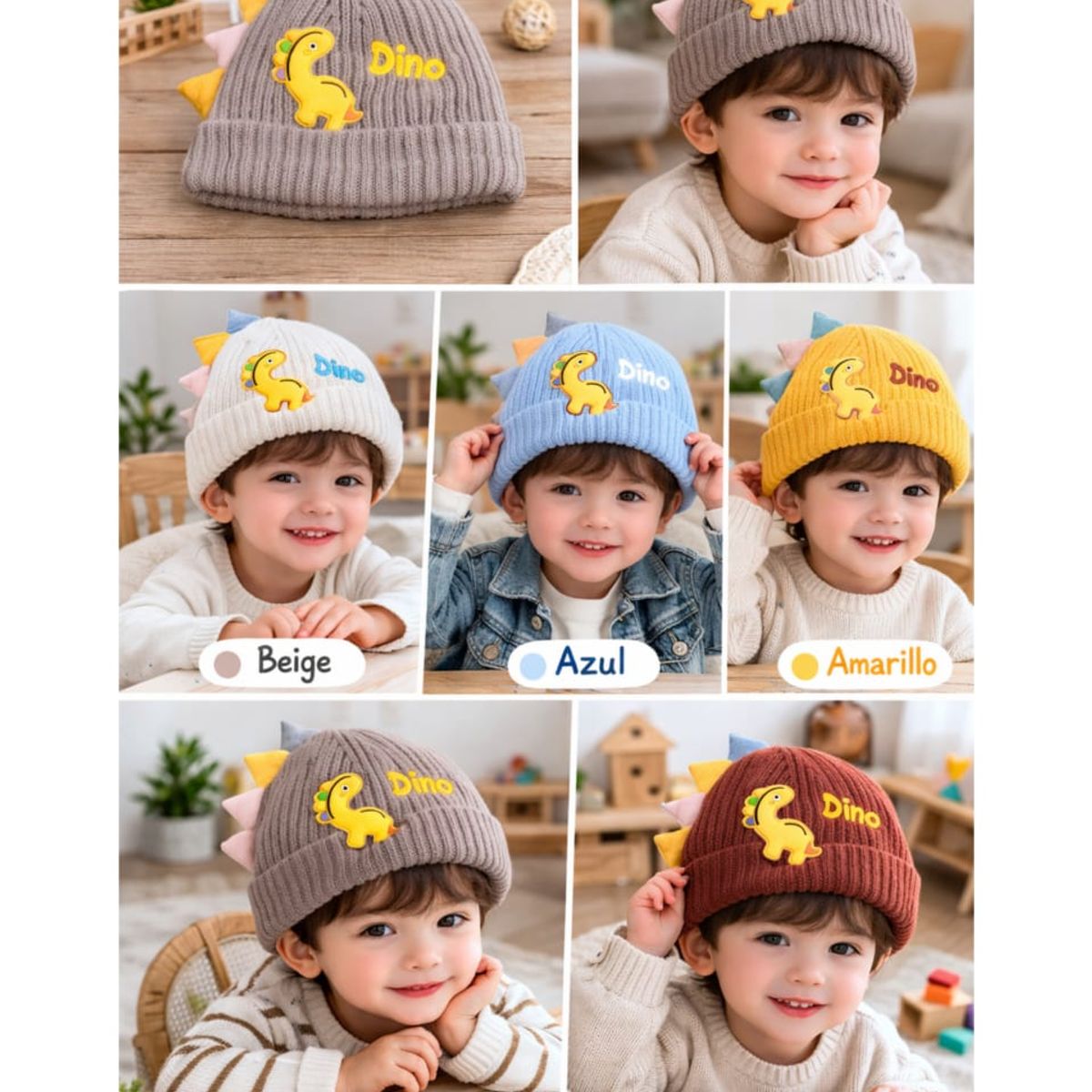OMAS - Gorro Beanie Dinosaurio  Para Niños