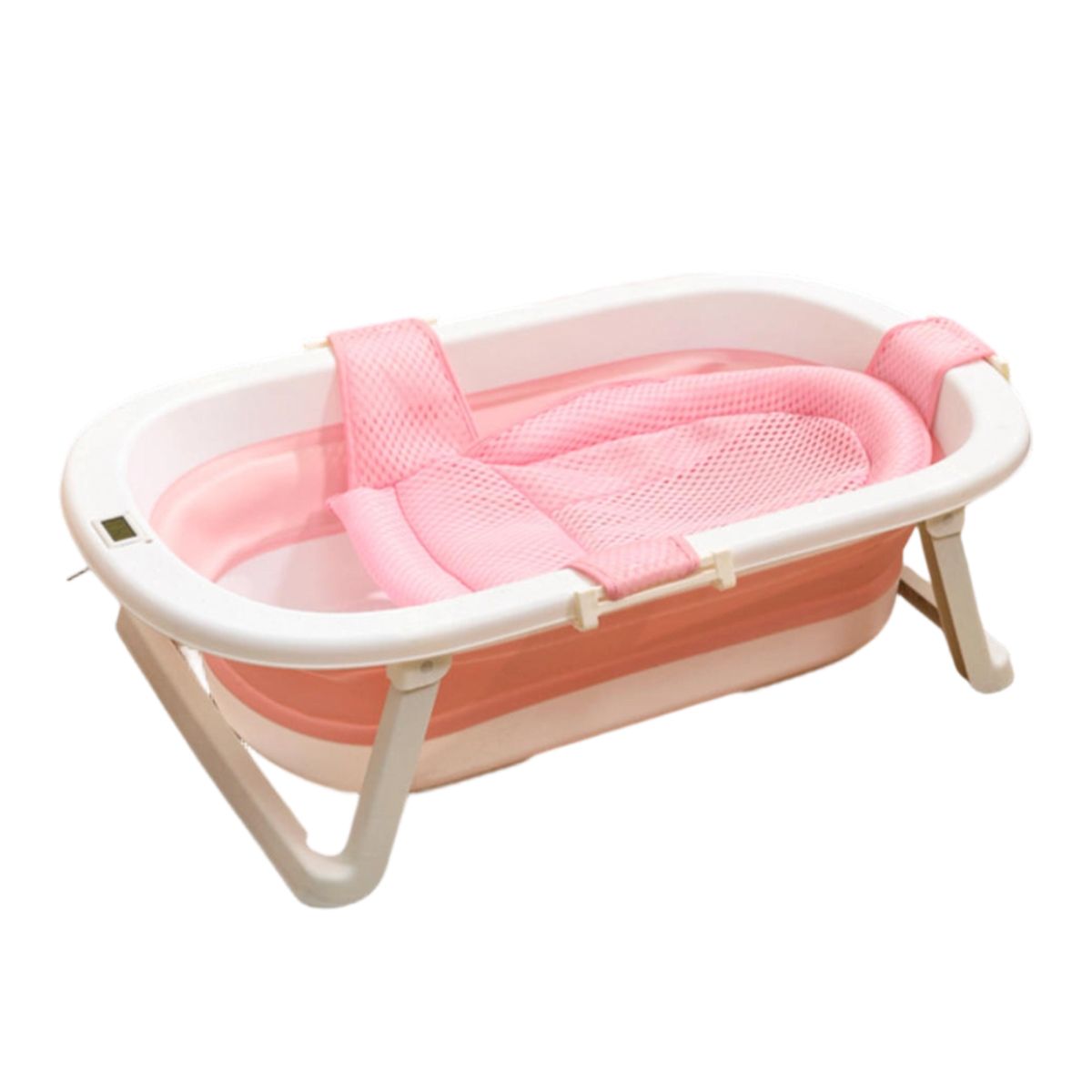 KINDA NICE - Bañera Plegable Con Sensor De Temperatura Inteligente Rosa Rosa