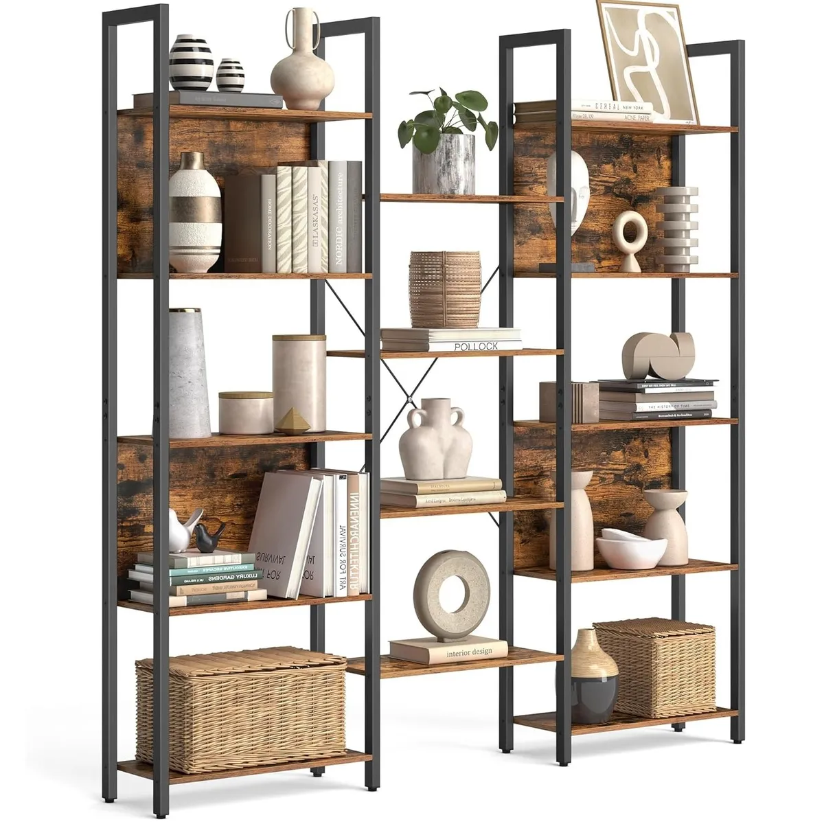 YOMYM - Estante de almacenamiento 12 pisos 128×24×166cm