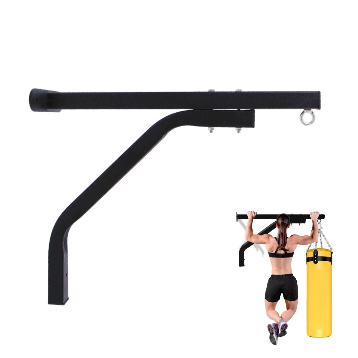 ATURE - Soporte Para Saco Boxeo Ejercicio Colgante Pared 800kg Negro