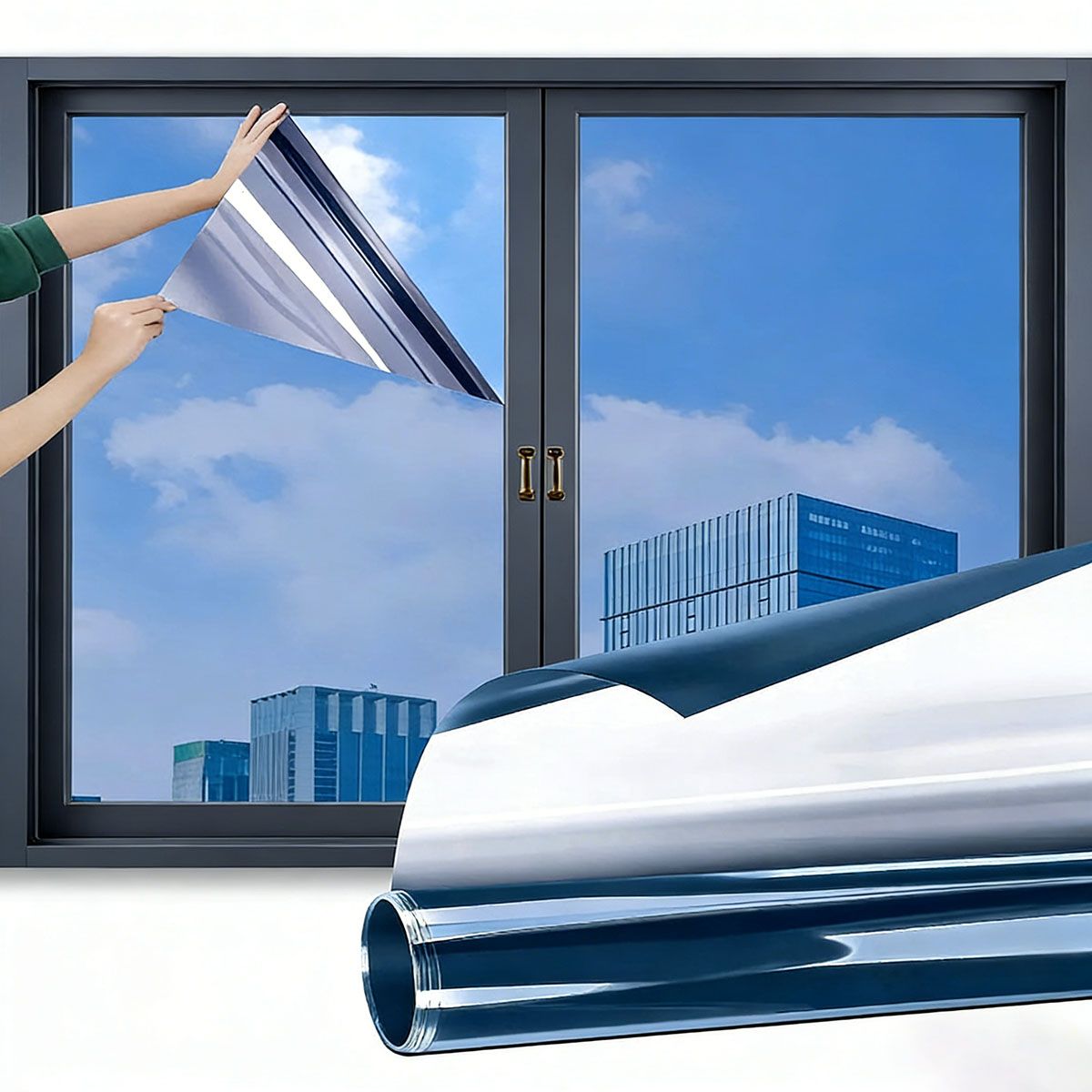 GENERICO - Lámina Solar 150x100 Cm, Visión Unidireccional Para Vidrios