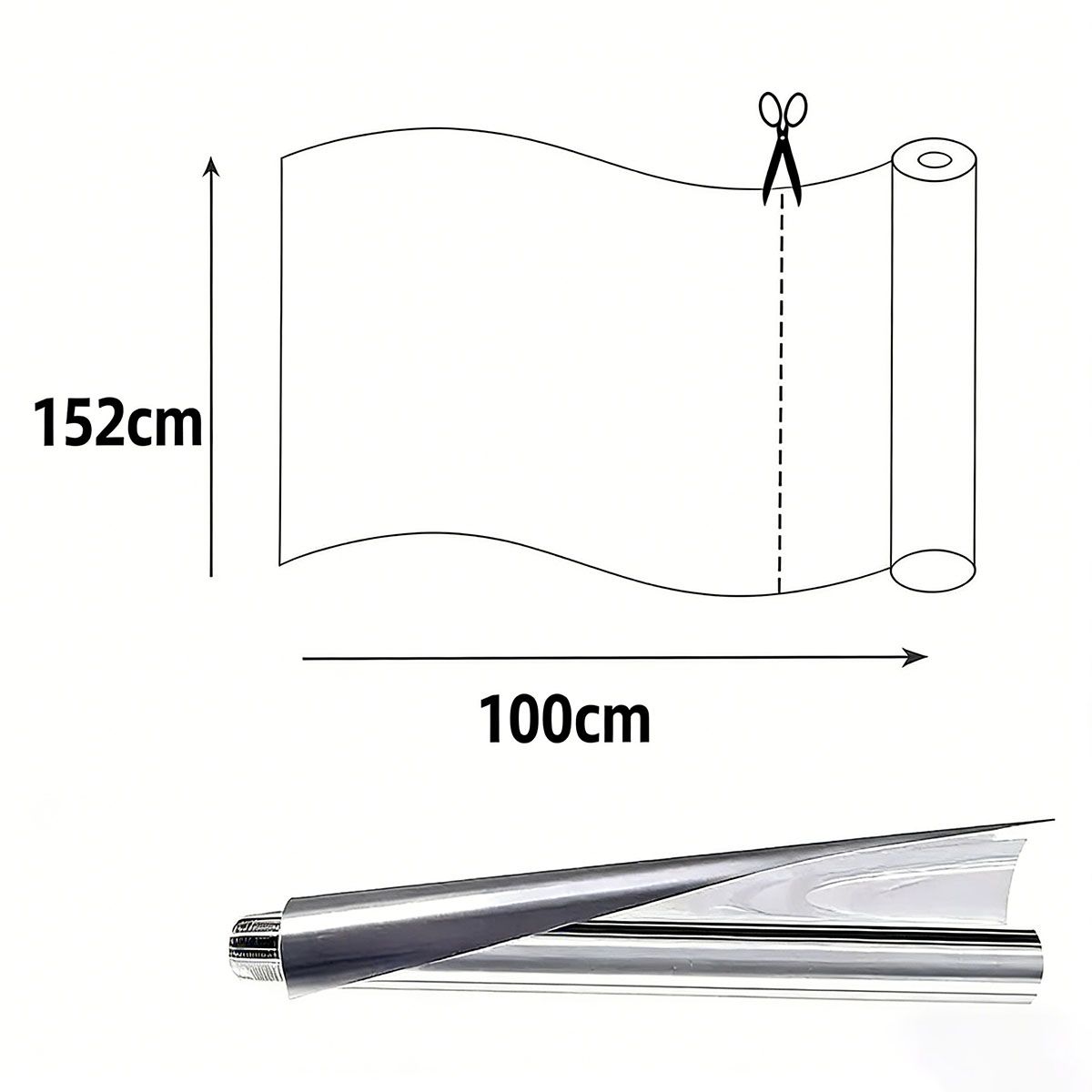 GENERICO - Lámina Solar 150x100 Cm, Visión Unidireccional Para Vidrios