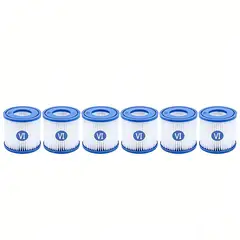 GENERICO - Repuesto Cartucho De Filtro Tipo Vi Para Lay-z-spa Pack 6 Un