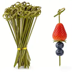 GENERICO - 1000 Palillos De Bambú Con Nudo Para Cócteles Y Aperitivos
