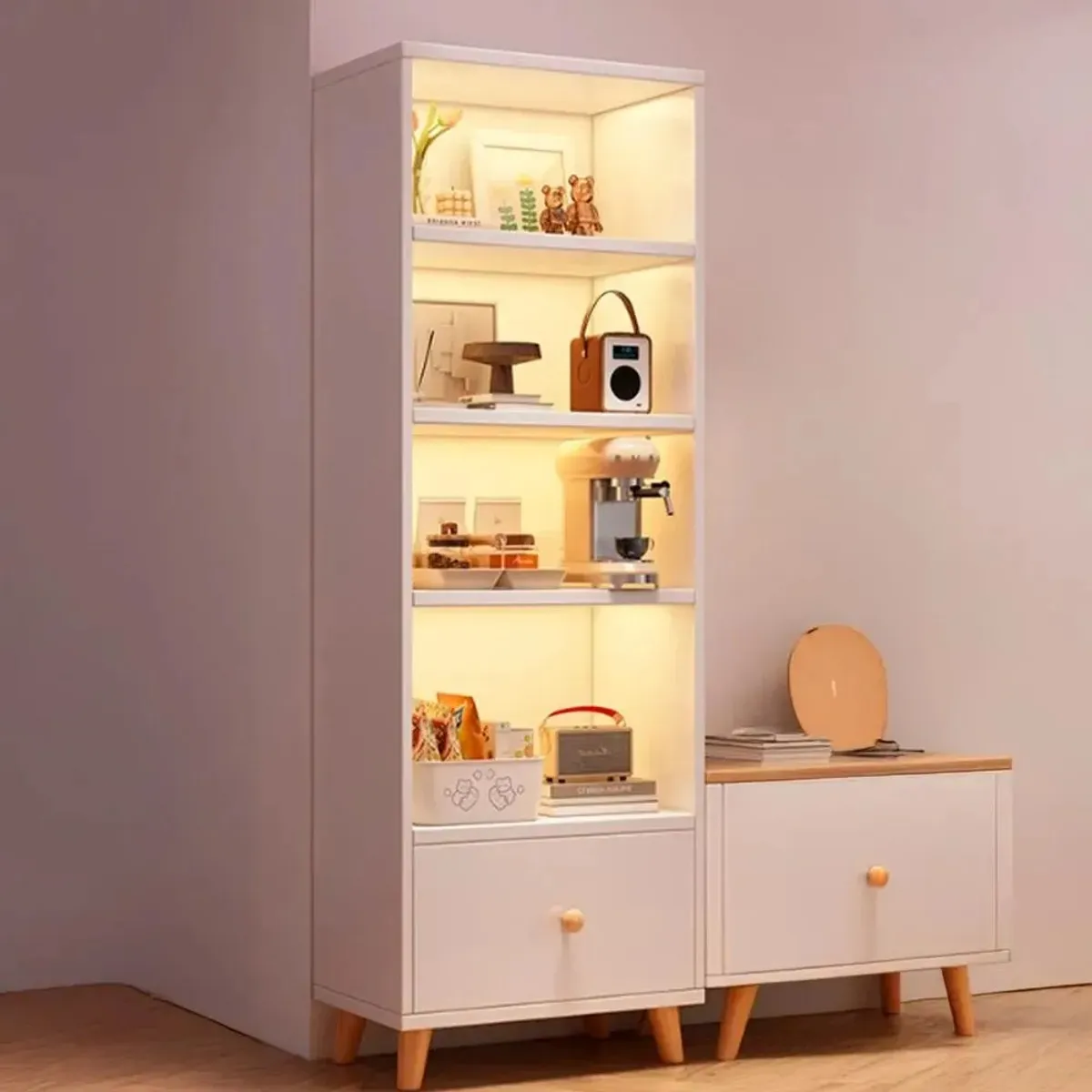 GENERICO - Estante Librero 30x50x180cm Blanco