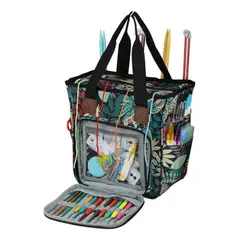 GENERICO - Bolso Organizador De Hiloslanacrochet Tejidos Multicolor