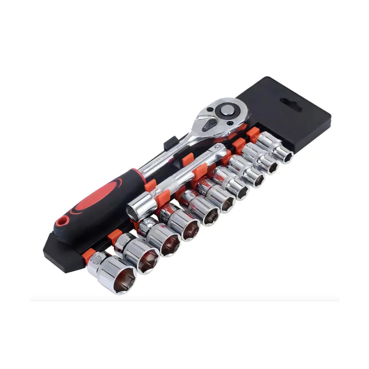 GENERICO - Set de Llaves Ratchet y Dados 1/2" Métricos - 12 Piezas Profesional