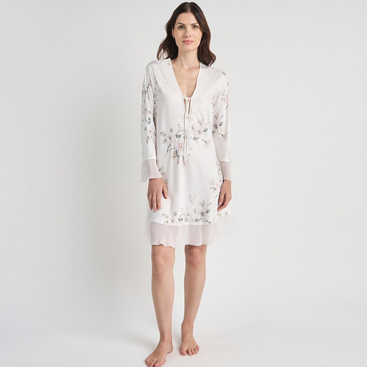 BARBIZON - CAMISOLA MUJER BARBIZON SESGO BLANCO ESTAMPADO