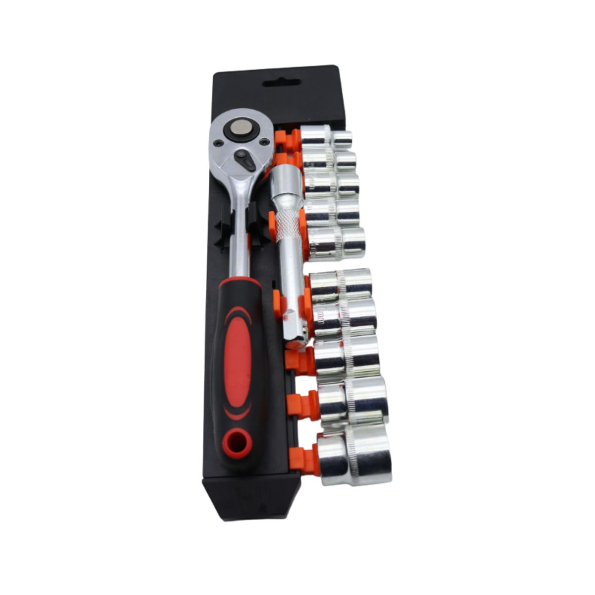 GENERICO - Set de Llaves Ratchet y Dados 1/2" Métricos - 12 Piezas Profesional